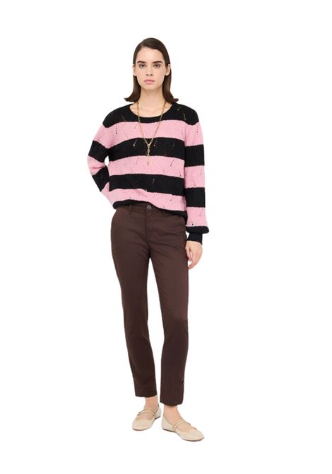 Pantaloni chino slim fit CIOCCOLATO Liu Jo | MF5401T714490915